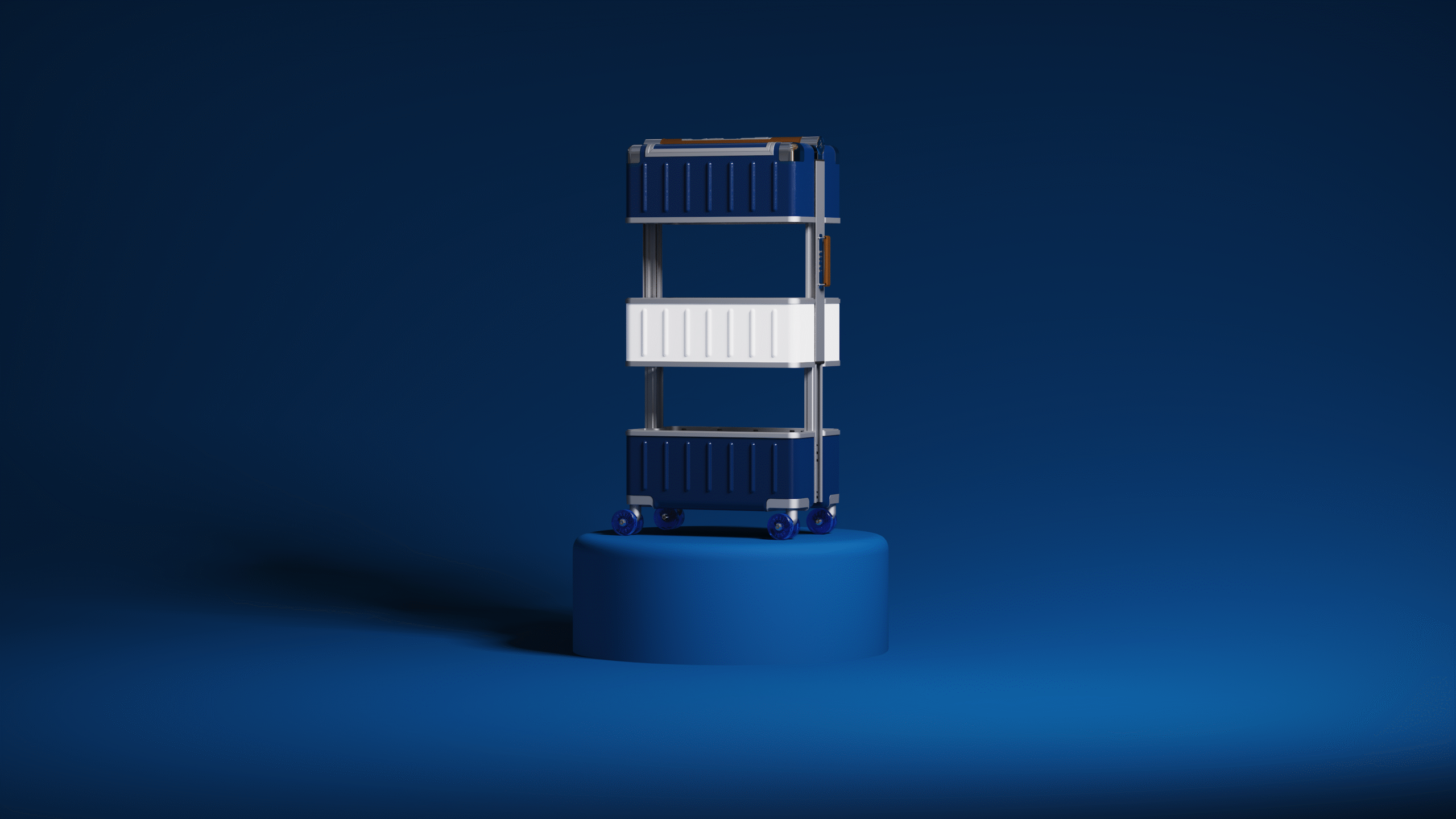 Drobe Cabin – Blue open