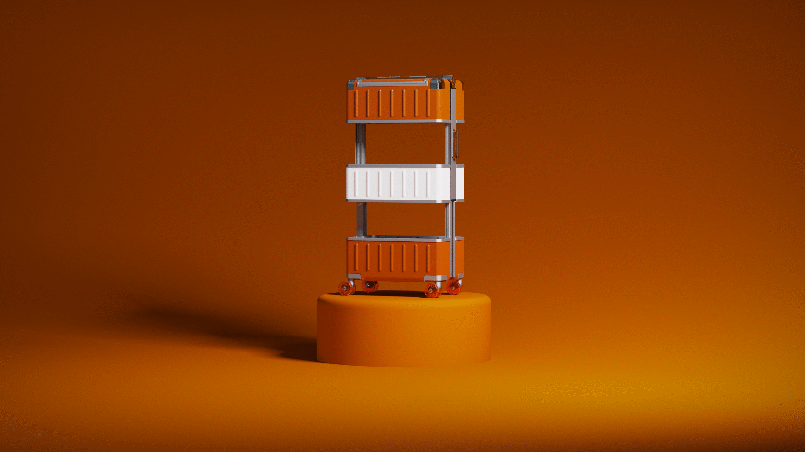 Drobe Cabin – Orange open